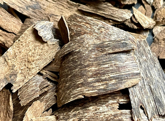 Close up picture of A grade Trat Thai Agarwood chips