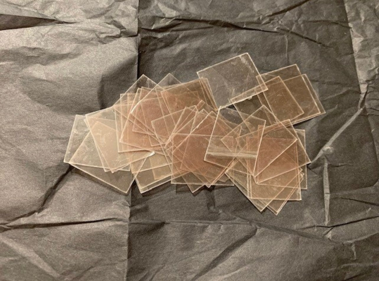 Many Mica sheets on paper